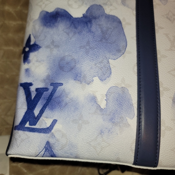 Louis Vuitton Virgil Abloh Watercolor Blue Canvas Giant Monogram Bag & Pouch - Picture 15 of 17